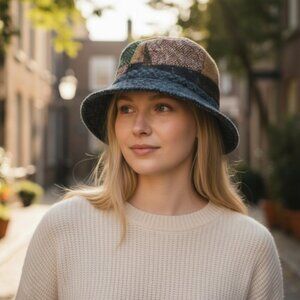 Vintage Handmade Patchwork Walking Hat